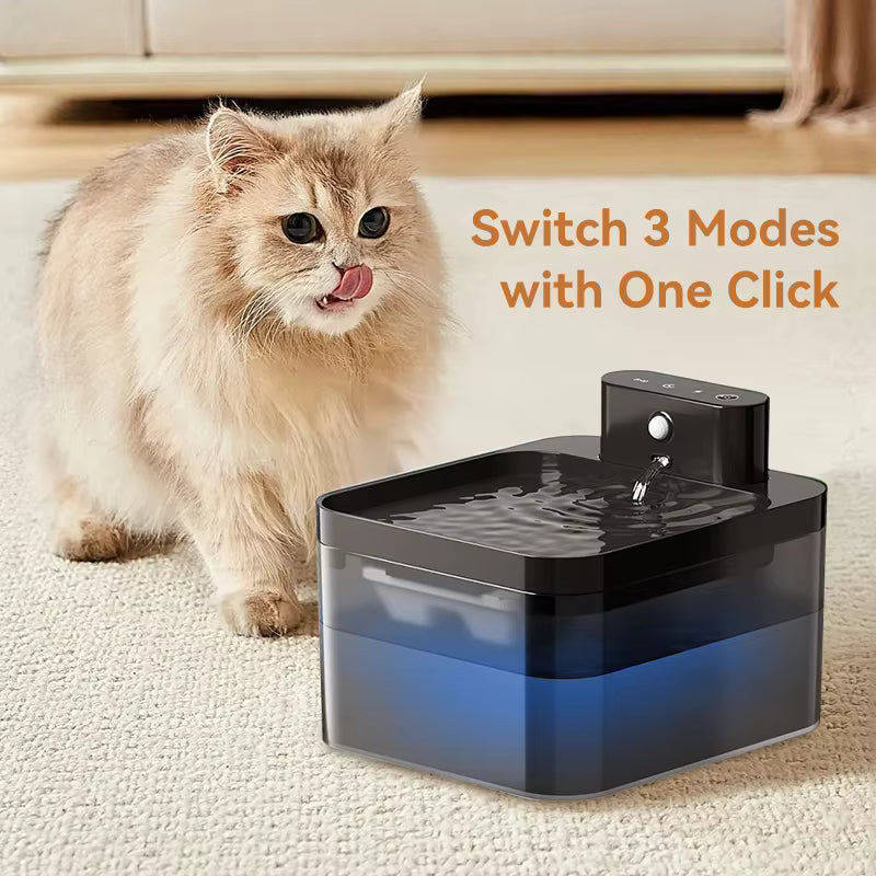 Filtered Pet Water Fountain — 2.2L Silent for Cats & Dogs