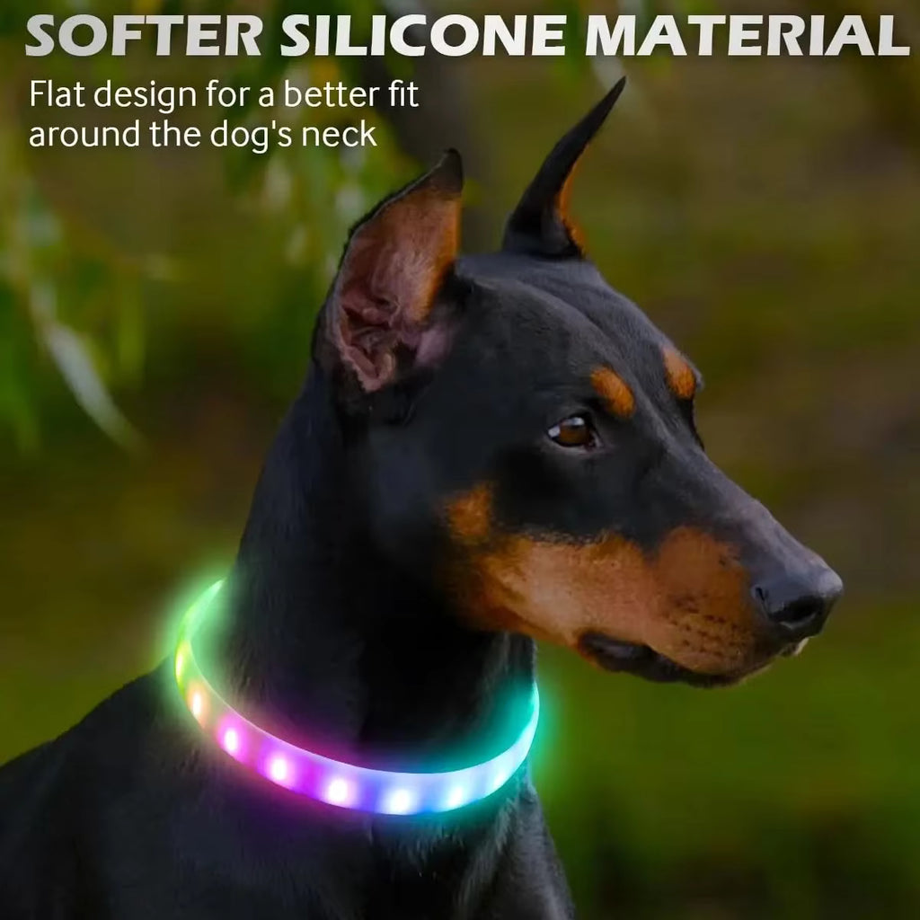 LED Safety Dog Collar — Visible Up to 500m in the Dark
